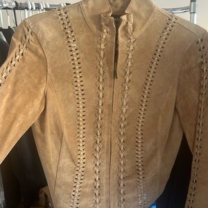 Beautiful Bebe leather jacket with zipper